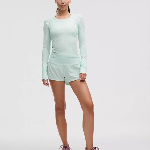 lululemon Swiftly Tech Long-Sleeve Shirt 2.0 Waist Length Sea Mist - Picture 2 of 5